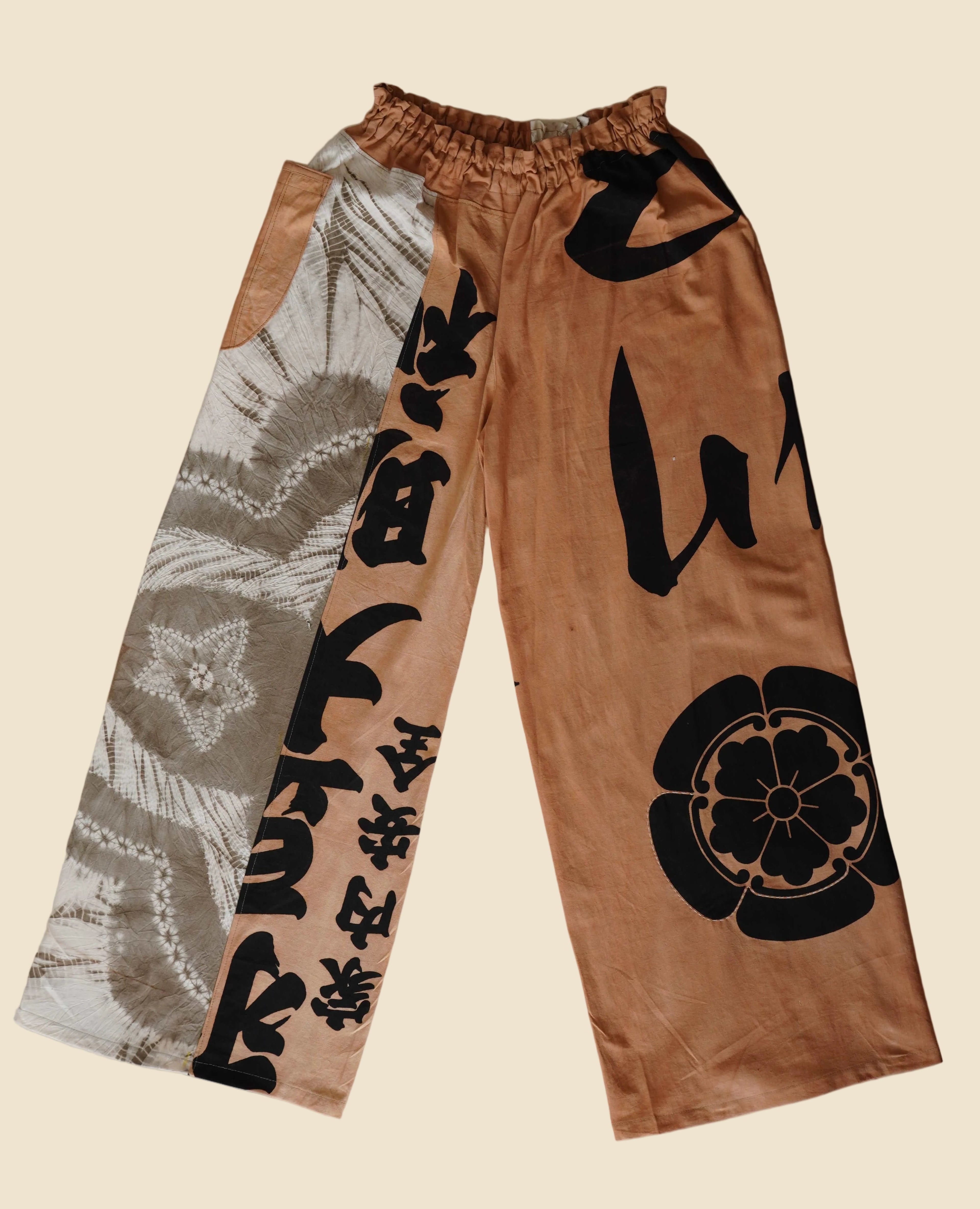 Kakishibu Split Shibori Pants
