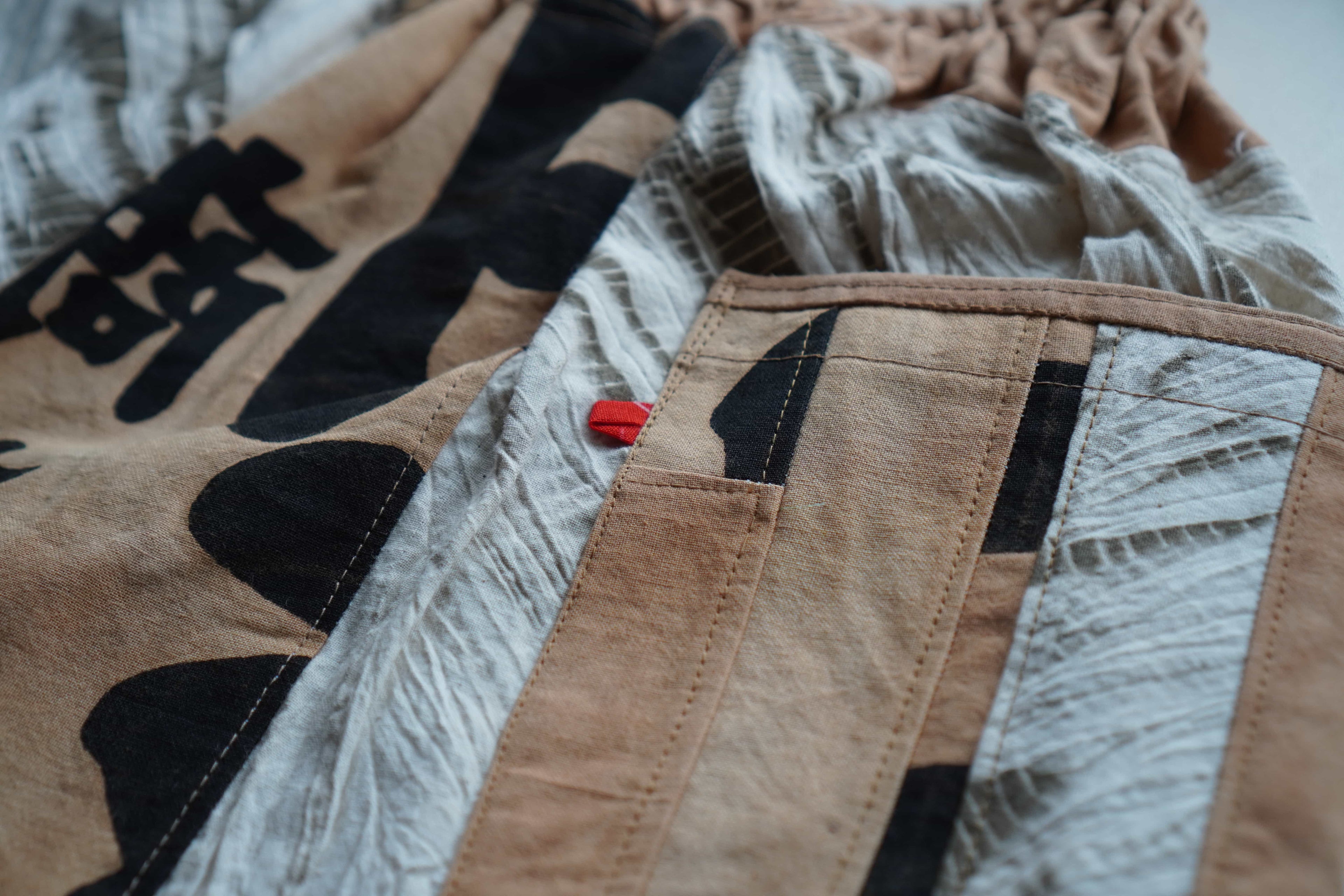 Kakishibu Split Shibori Pants