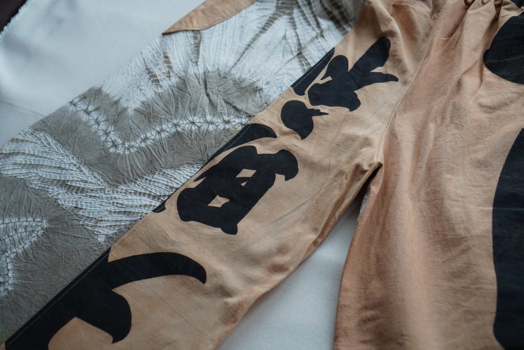 Kakishibu Split Shibori Pants