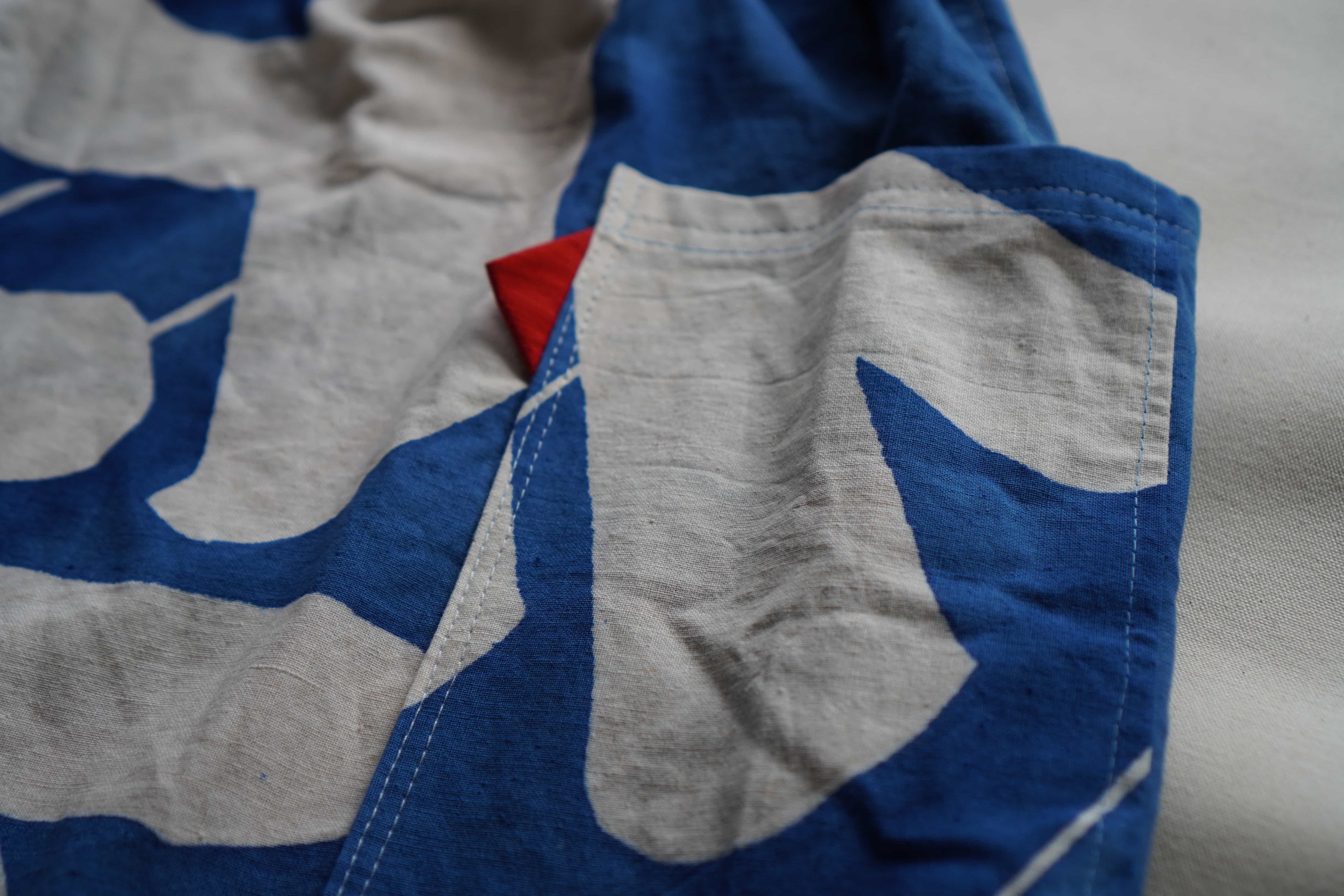 大漁旗　Fishing Flag Pants Light Blue